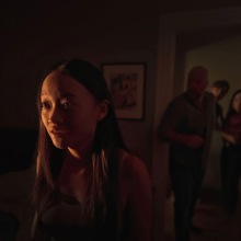 Lucy Liu, Chris Sullivan, Eddy Maday, and Callina Liang play a family in a haunted house in "Presence."