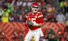 Patrick Mahomes of the Kansas City Chiefs