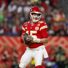 Patrick Mahomes of the Kansas City Chiefs