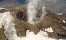 Mount Martin, one of the active volcanoes surrounding Katmai National Park and Preserve's Valley of Ten Thousand Smokes.