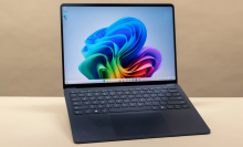 the microsoft surface laptop 7 against a beige background