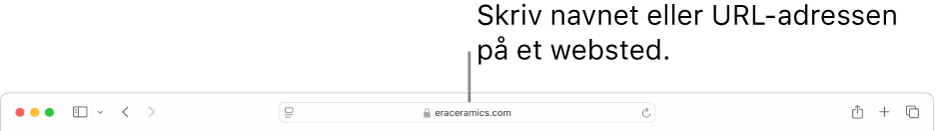 Det smarte søgefelt, der er placeret midt på værktøjslinjen i Safari.