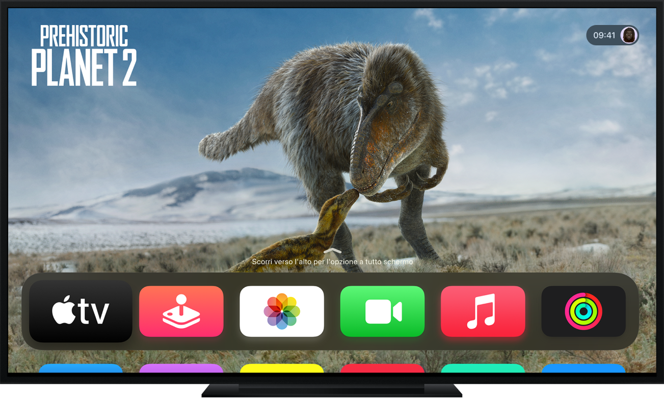 Apple TV che mostra la schermata Home