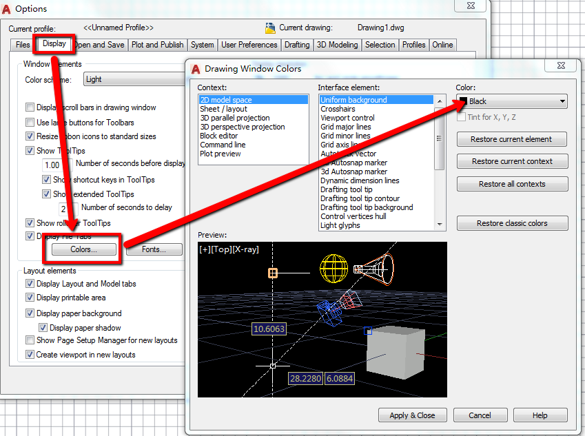 Thiết lập màu nền tùy chỉnh cho AutoCAD Canvas Background Color sẽ giúp cho công việc vẽ thiết kế của bạn trở nên đặc biệt và thu hút hơn. Hãy xem hình ảnh liên quan để biết cách tùy chỉnh màu nền cho CartCAD và làm cho thiết kế của bạn trở nên độc đáo