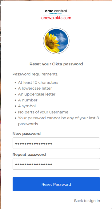 Reset Password