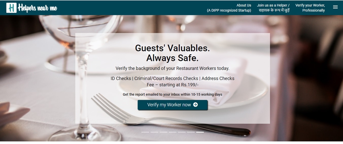 Verification of Restaurant Staff is easy & fast now. It is online.