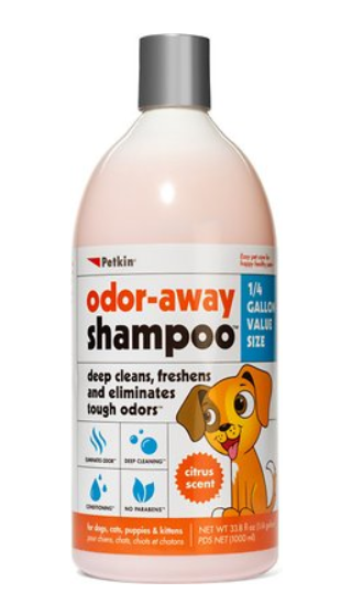 Petkin Odor-Away Citrus Scent Dog Shampoo