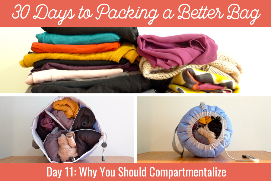 Day 11: Compartmentalize into cubes, sacks and bags.