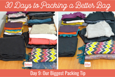 day 9: how to travel with less thanks to our biggest packing tip.