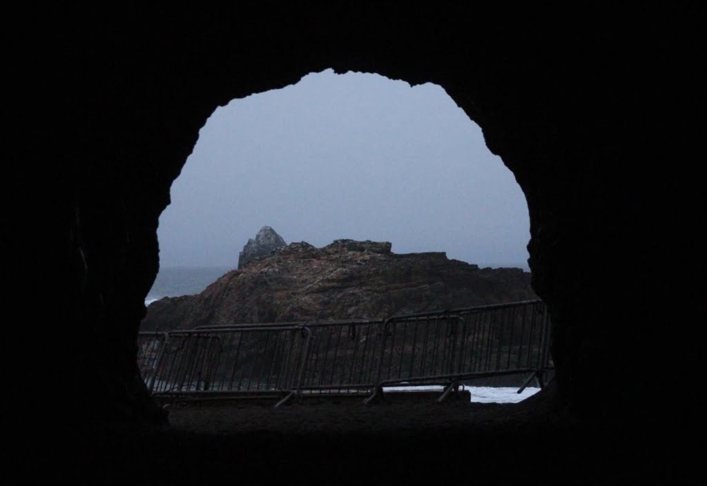 The now abandoned Sutro Baths was a large, privately owned public saltwater swimming pool complex in San Francisco that crumbled after an earthquake.