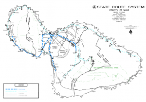 Maui District Map with State Routes