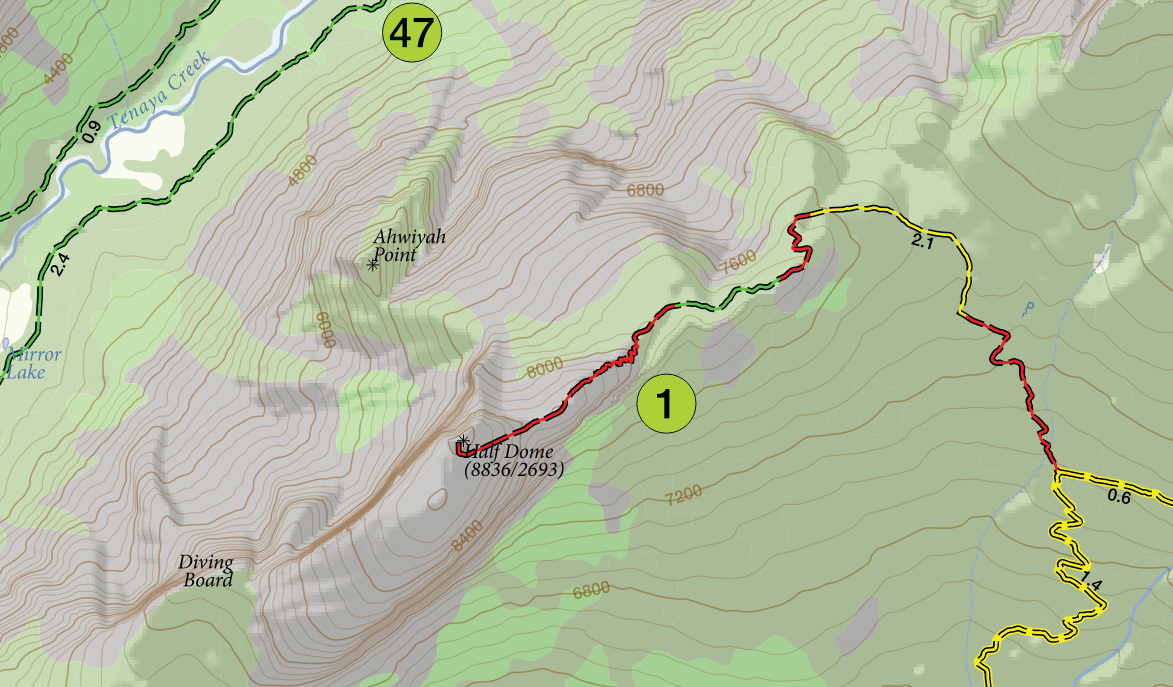 Yosemite Backpacking Map | tunersread.com