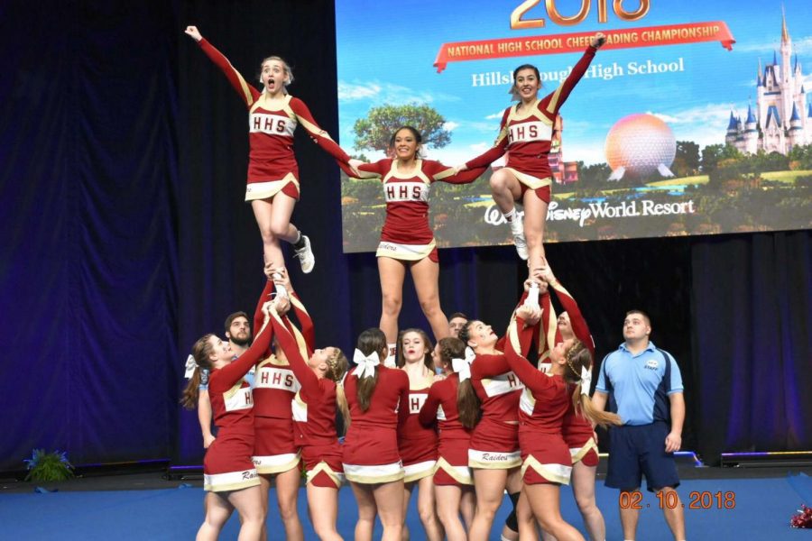 Cheerleading team competes in the UCA National High School Cheerleading