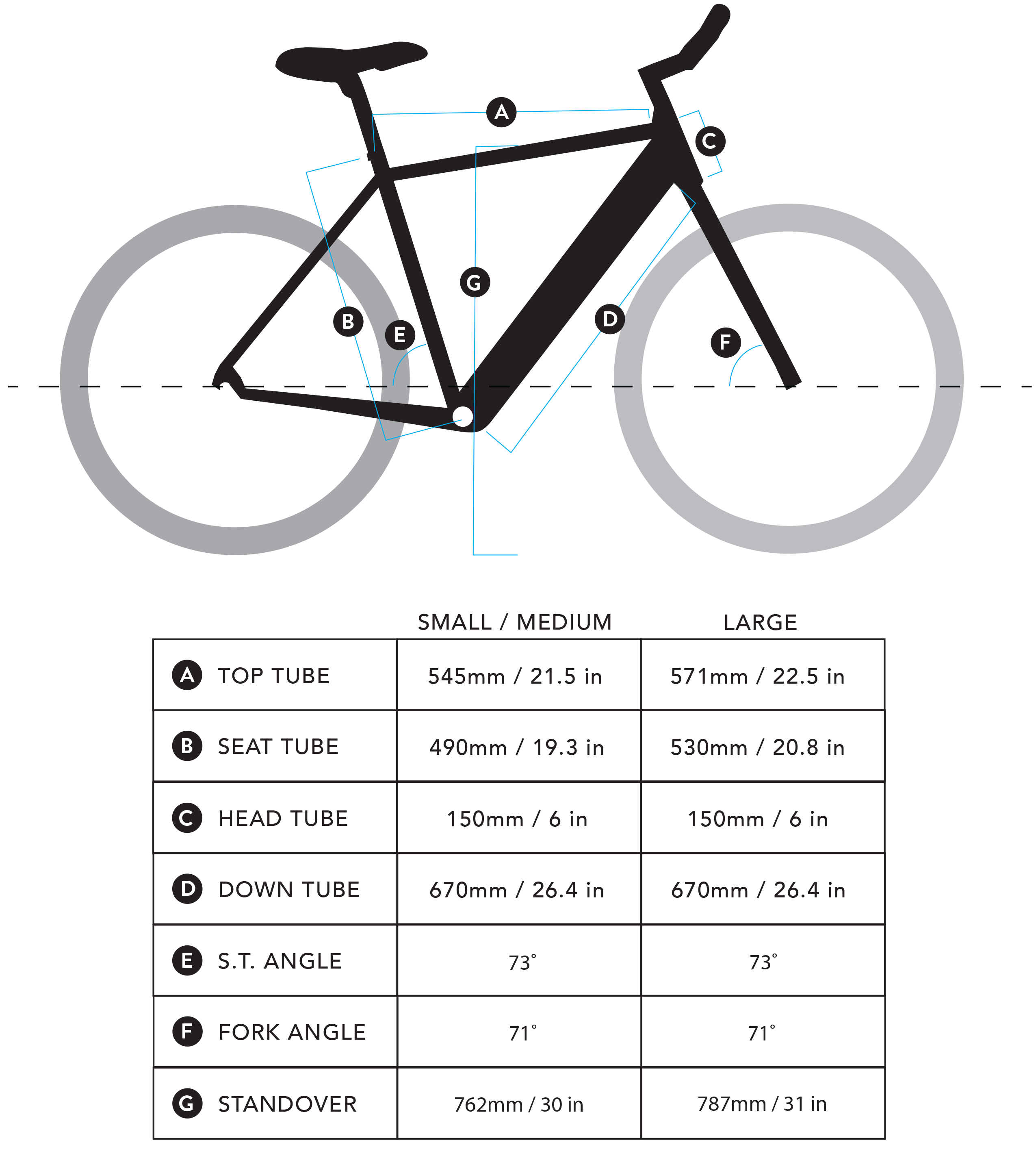 Size Chart For Road Bikes