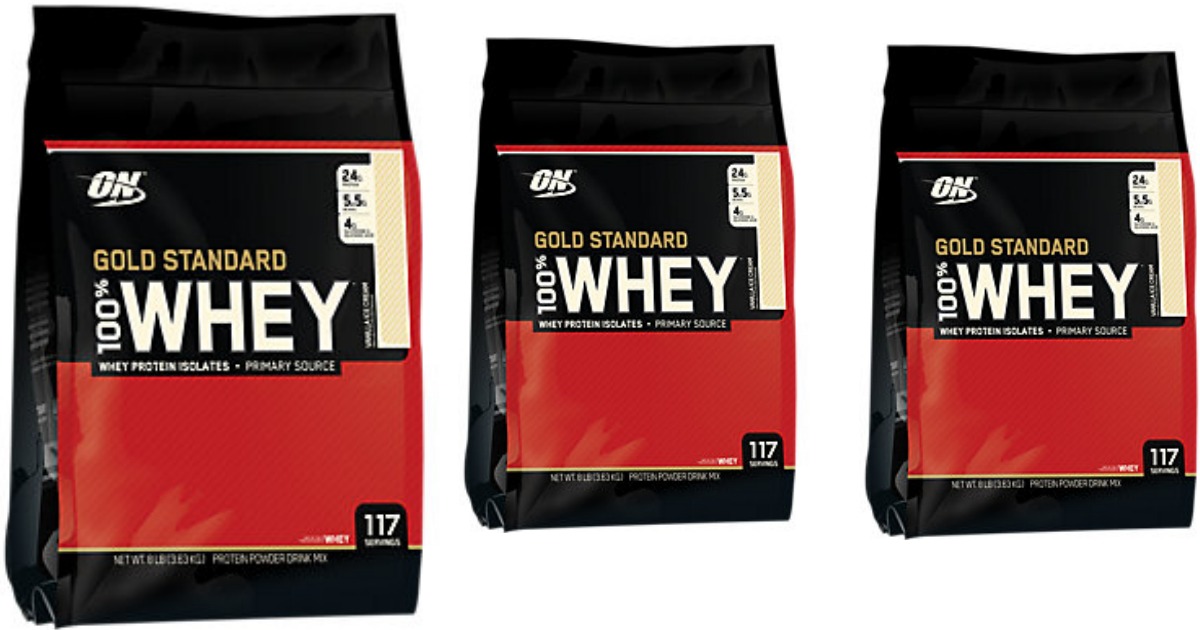 Vitamin Shoppe: 8 Lb. Bag of Gold Standard 100% Whey Protein Powder Only  $ Shipped