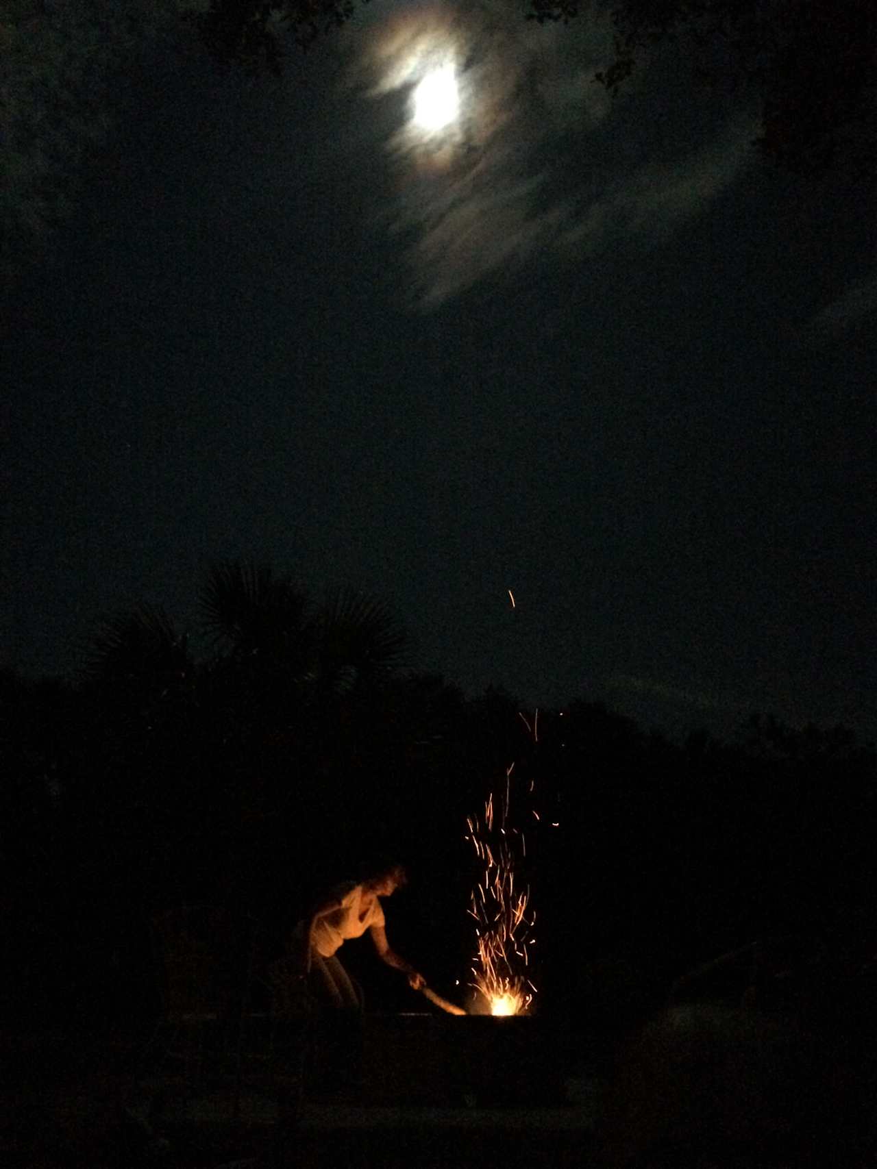 Beautiful night by the fire