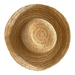 Straw Hat With Up Turn Brim