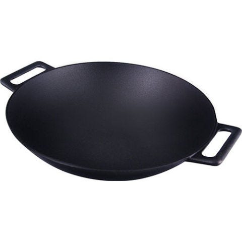 Cast Iron Shallow Concave Wok by Utopia Kitchen