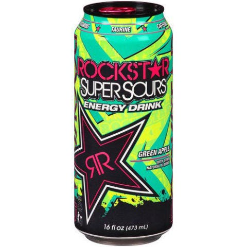 Rockstar Energy Drink Super Sours Green Apple