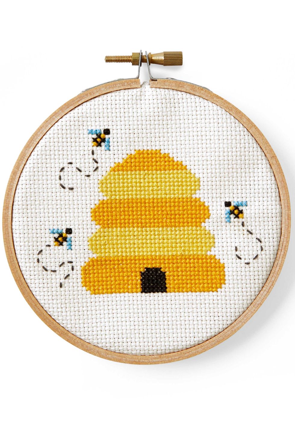 Yellow, Textile, Embroidery, Line, Pattern, Needlework, Creative arts, Cross-stitch, Craft, Circle, 