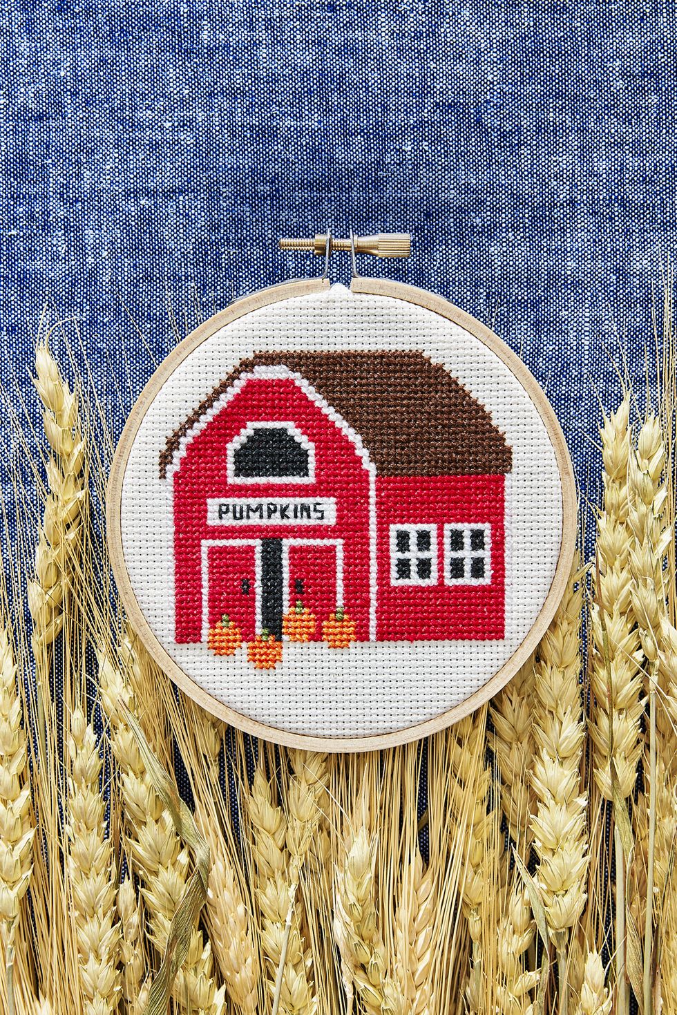 Textile, Embroidery, Font, Symbol, Needlework, Grass family, Cross-stitch, Creative arts, Stitch, Wheat, 