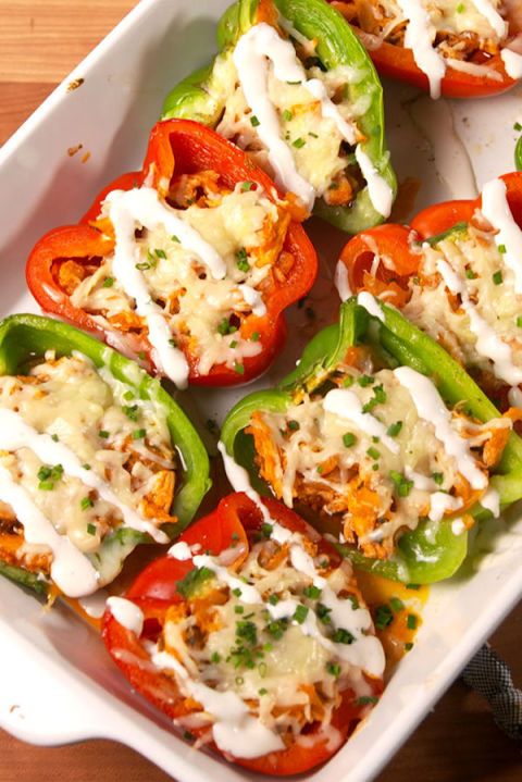 buffalo chicken stuffed peppers