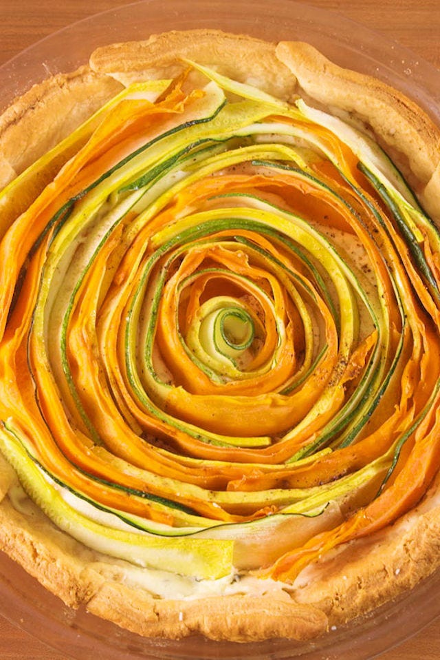 bloomin' vegetable tart