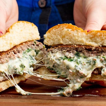 spinach artichoke stuffed burgers