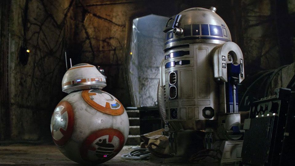 bb8 and r2d2 in star wars the force awakens