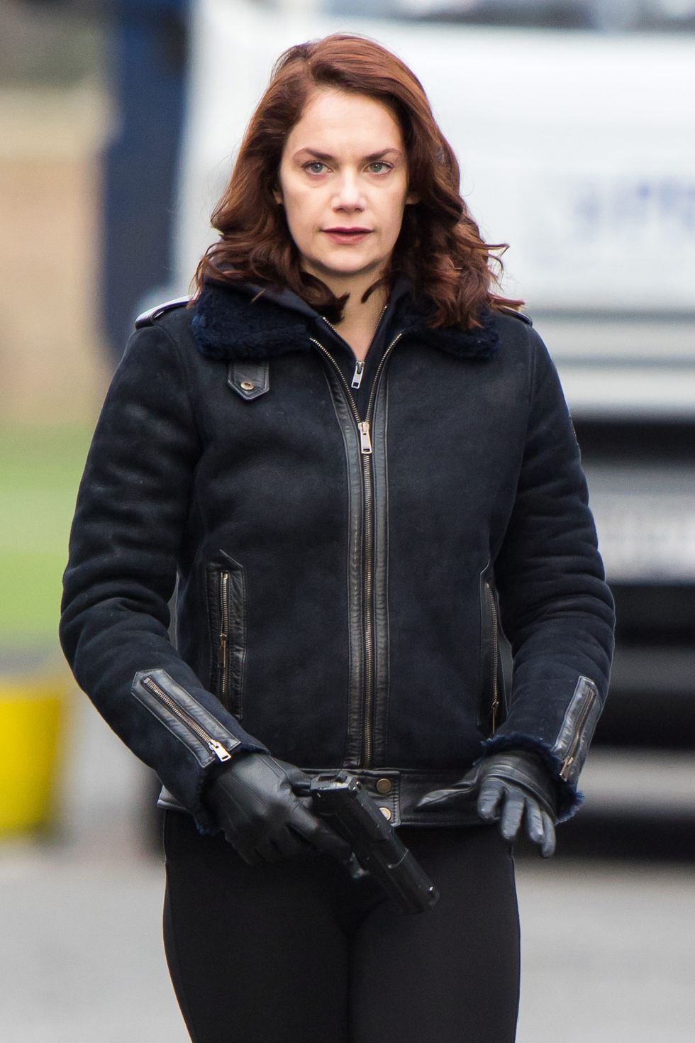 NO REUSE, Ruth Wilson, Luther, Series 5, filming