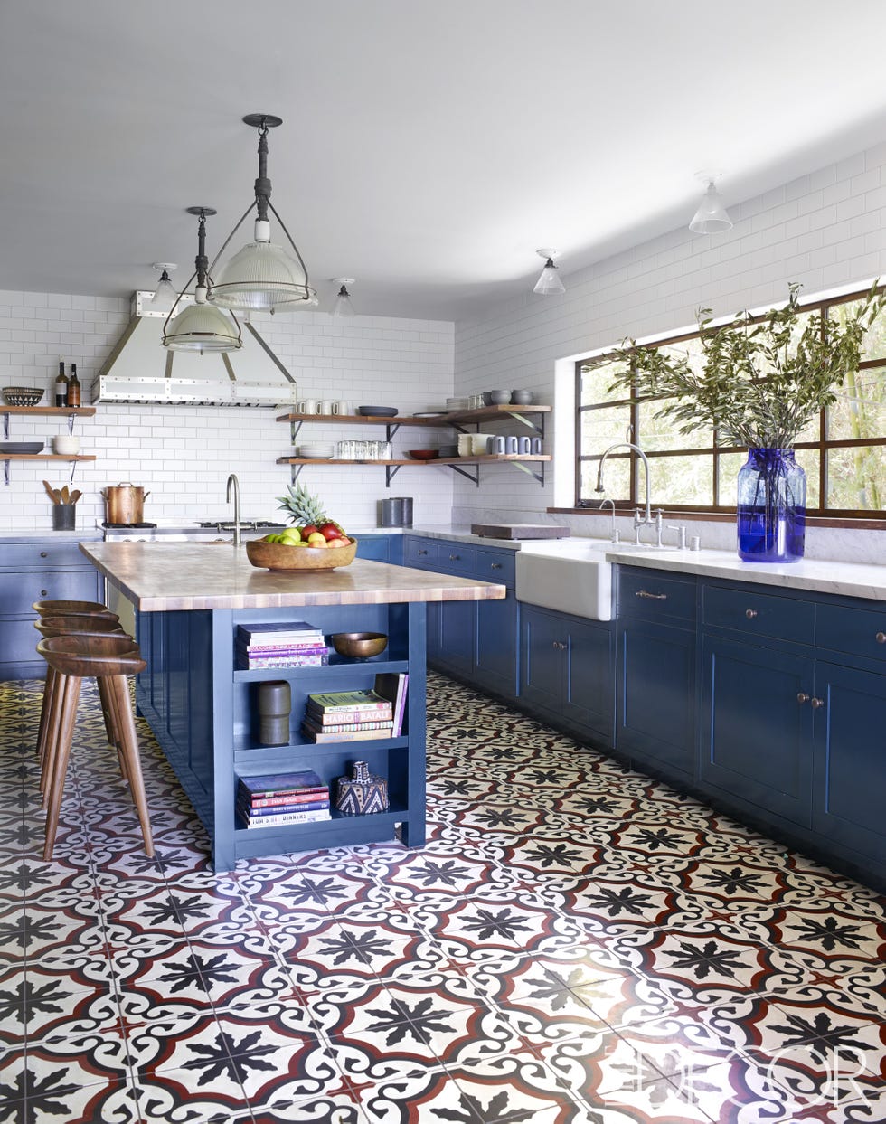 blue kitchens