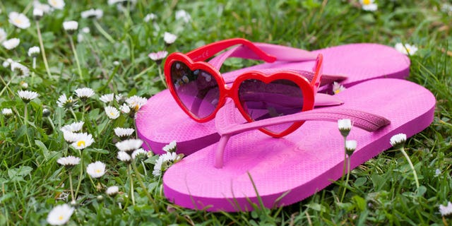 Flip Flops in the Grass