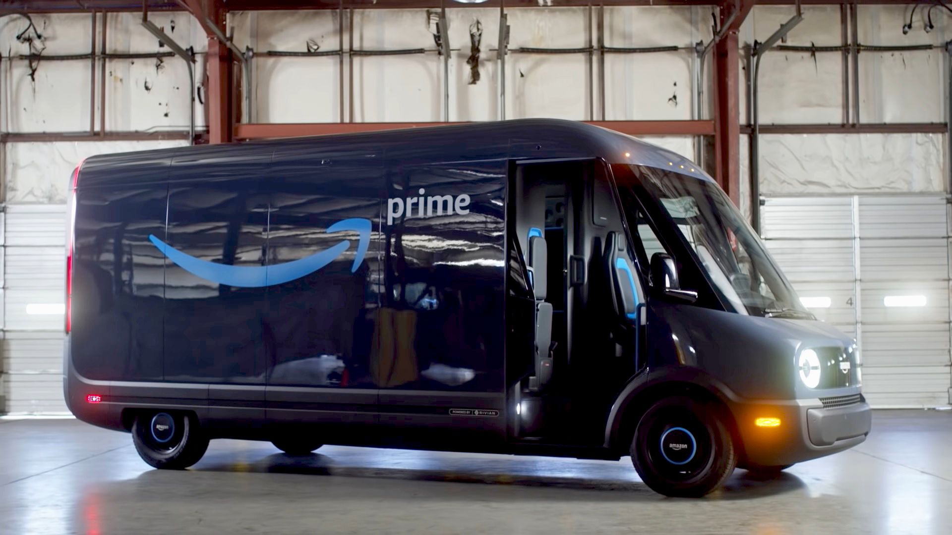 Amazon Unboxes The First Electric Van From Rivian