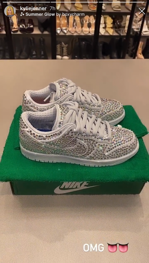 Kylie Jenner Just Got Diamond-Covered Nike Sneakers