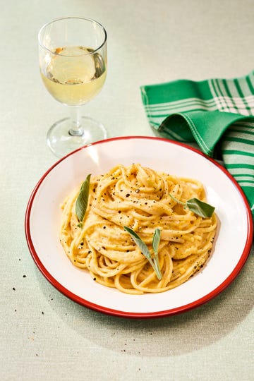 creamy butternut squash and lemon linguine