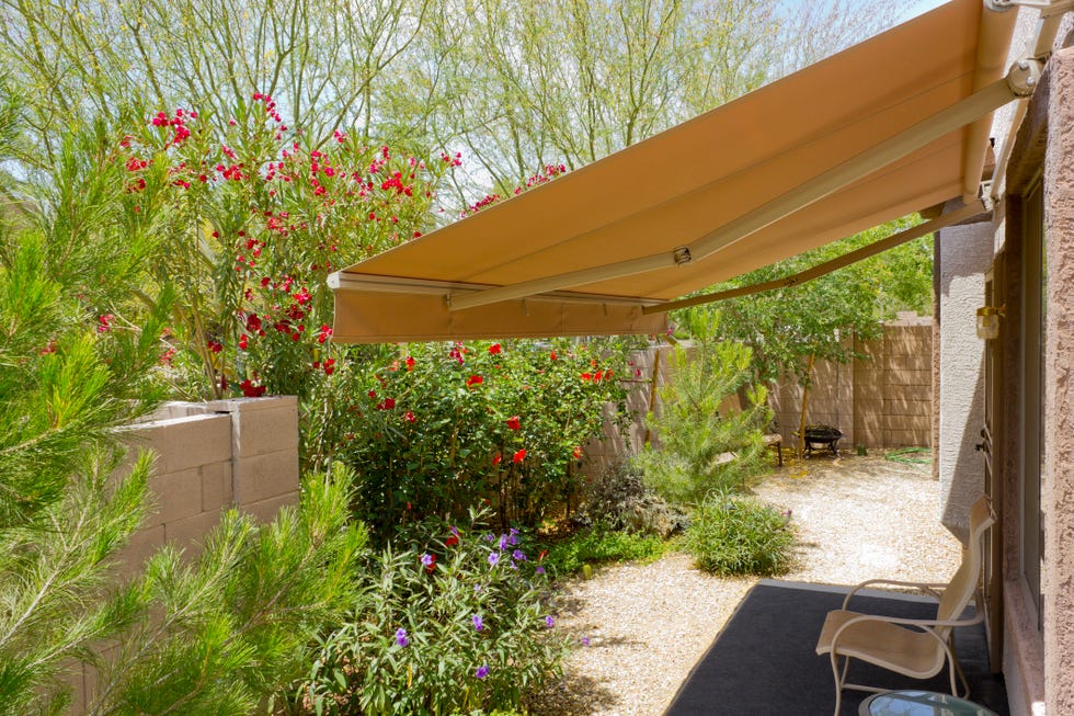 backyard shade ideas retractable awning