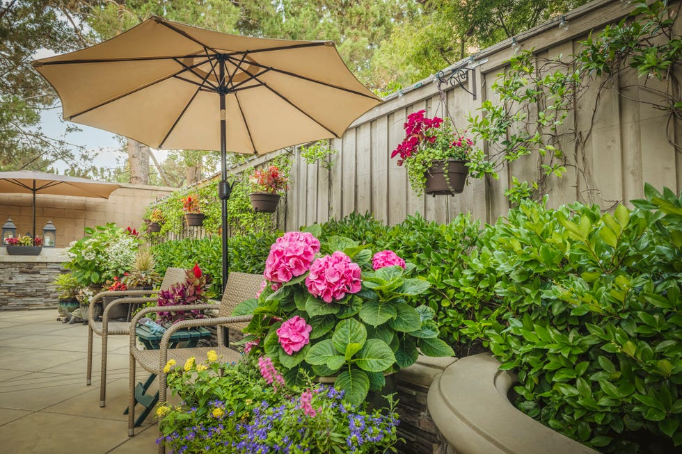 backyard shade ideas patio umbrella