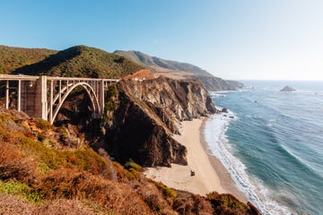 big sur and bixby bridge along california state route 1, usa