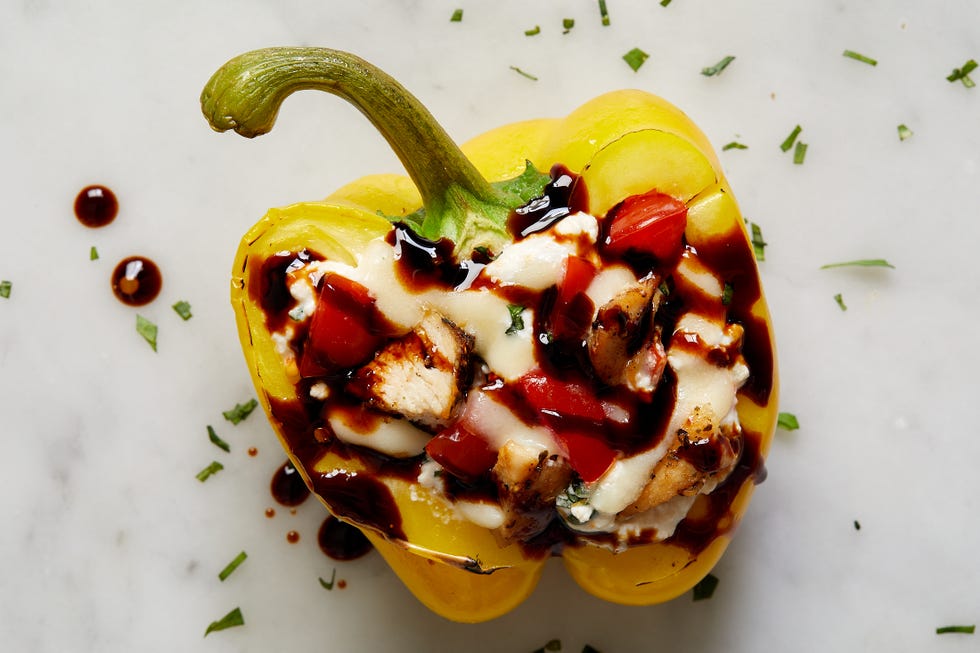 caprese chicken stuffed peppers