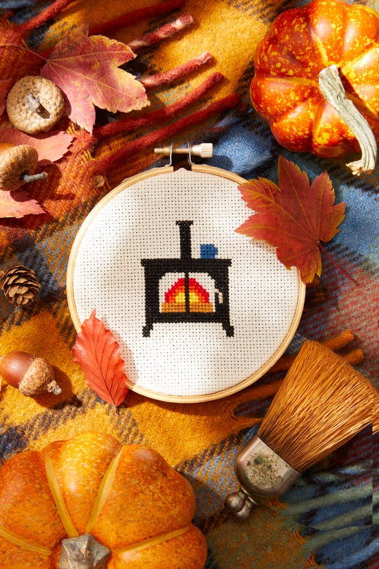 cross stitch stove