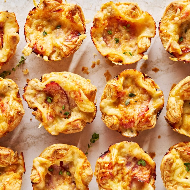 ham and cheese bites in puff pastry