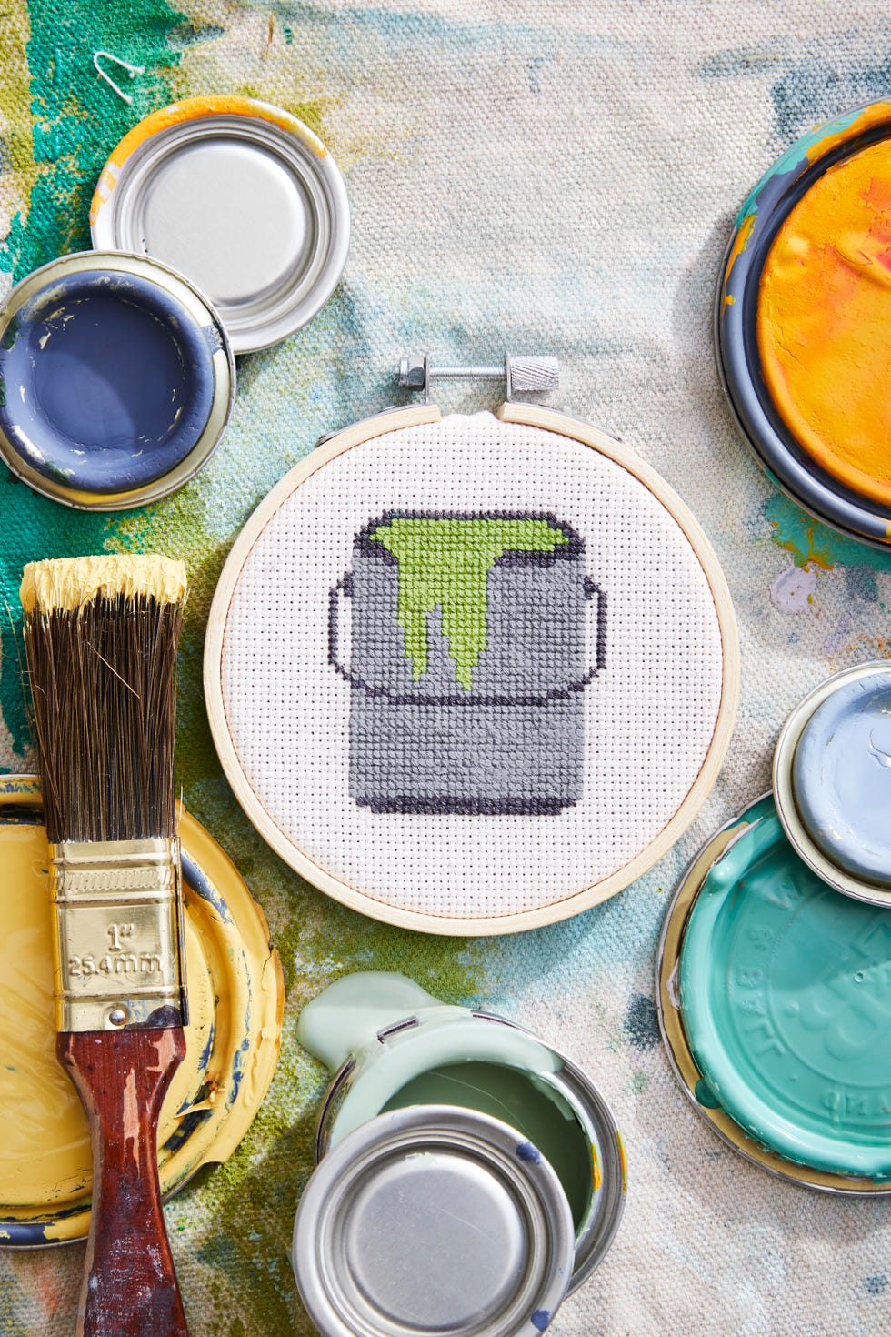 cross stitch paint can