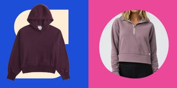 two sweatshirts on contrasting backgrounds