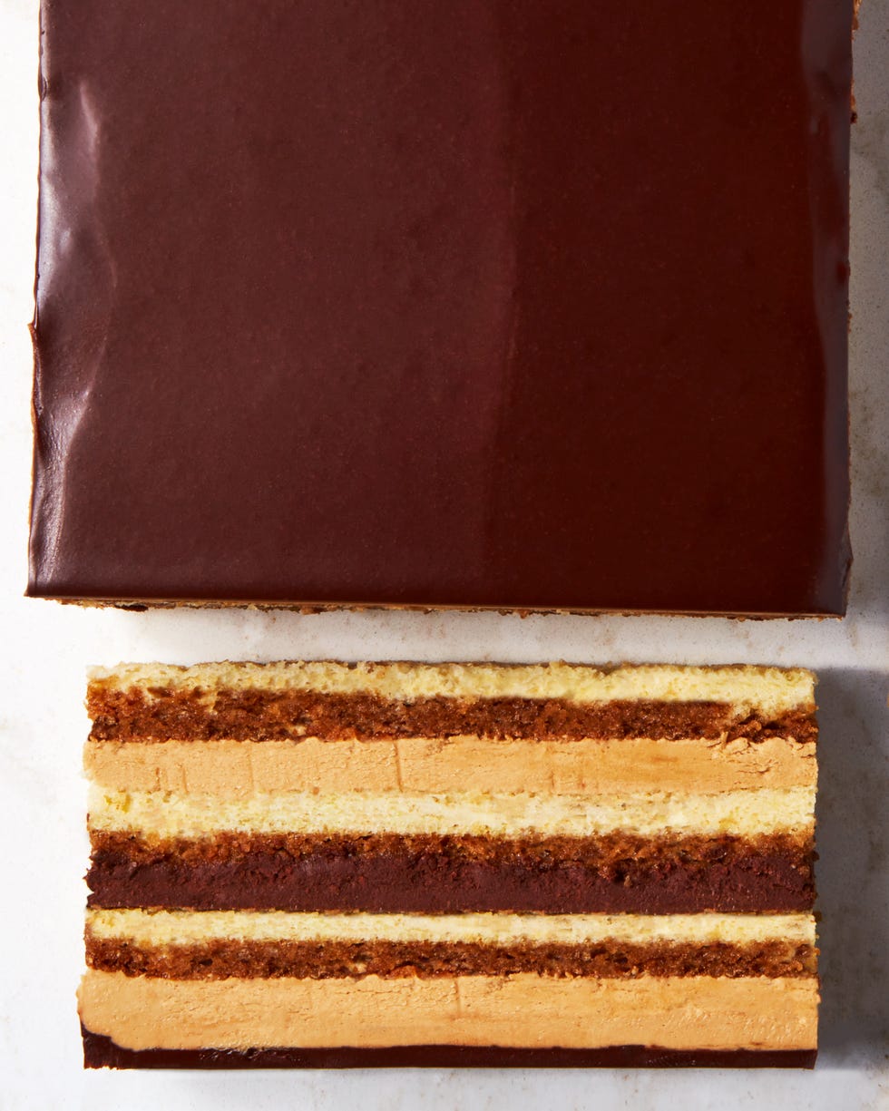 opera cake sliced