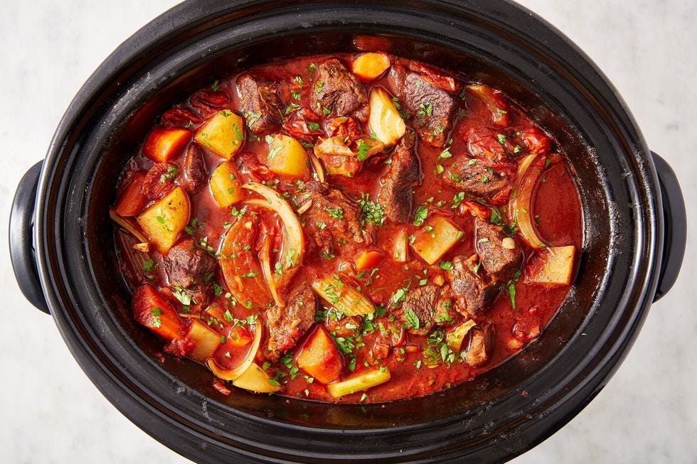 slowcooker red wine beef stew