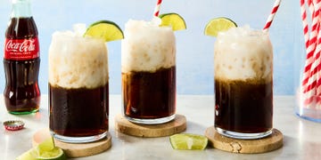 coke with coconut creamer and lime