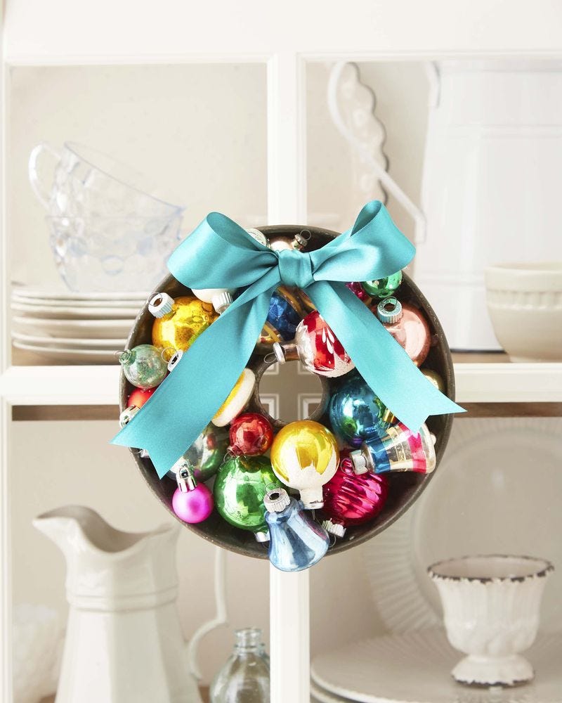 shiny brite christmas wreath bundt pan