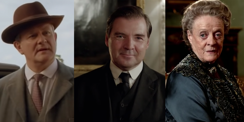 hugh bonneville, brendan coyle, and dame maggie smith