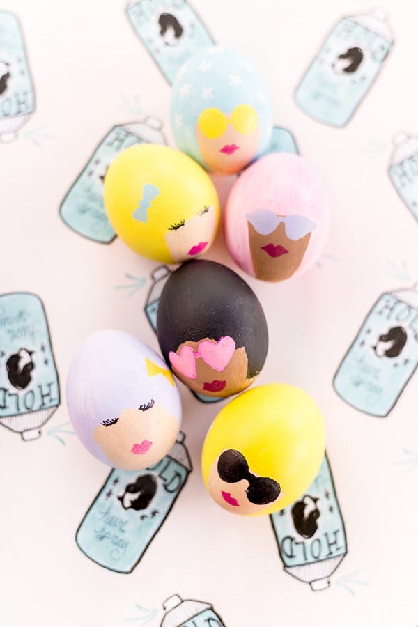 Bouffant Easter Eggs