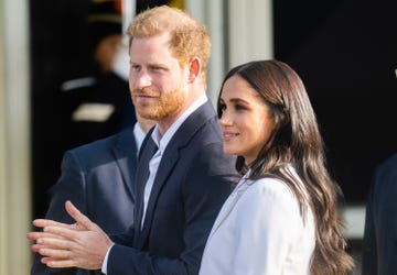 the hague, netherlands april 15 prince harry, duke of sussex and meghan, duchess of sussex attend a reception for friends and family of competitors of the invictus games at nations home at zuiderpark on april 15, 2022 in the hague, netherlands photo by samir husseinwireimage